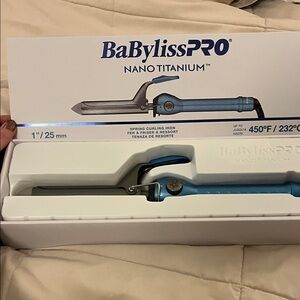 BaBylissPRO Nano Titanium Spring Curling Iron - Blue